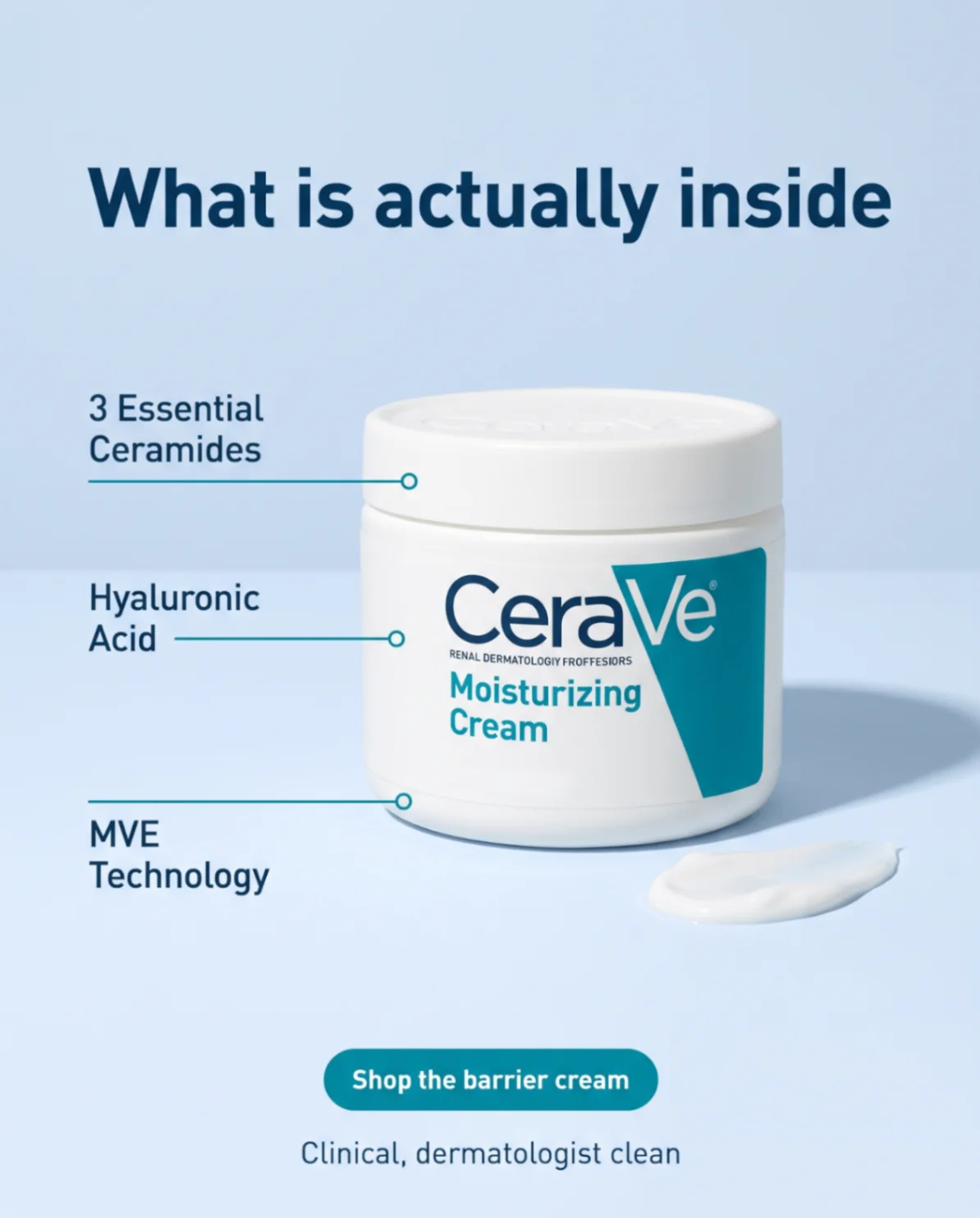 CeraVe Moisturizing Cream ingredient breakdown ad