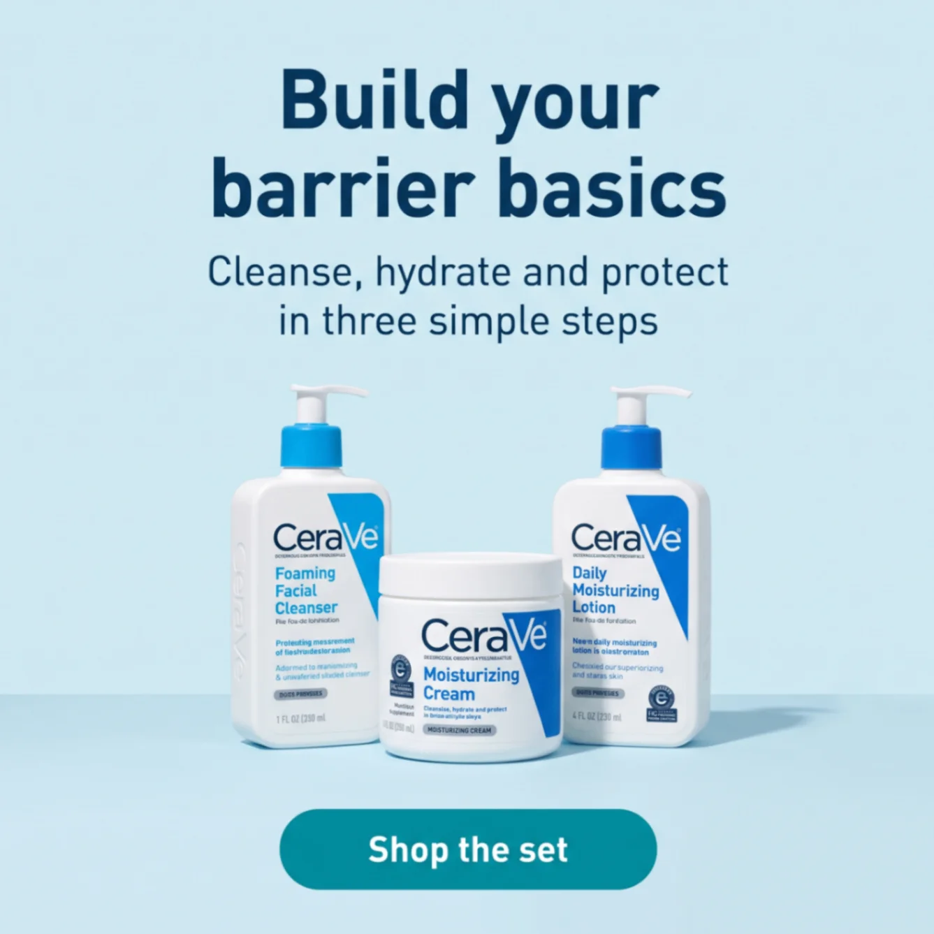 CeraVe barrier basics three step set offer ad