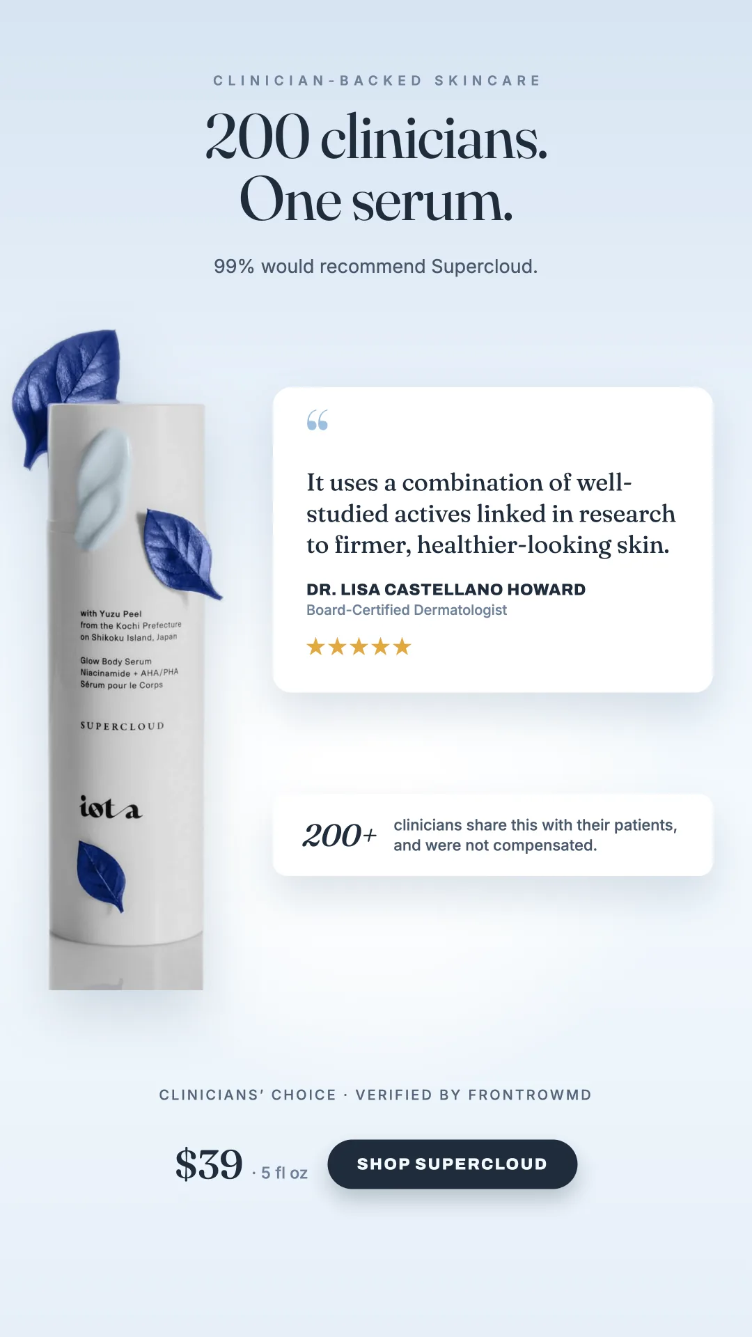 iota Supercloud clinician testimonial ad