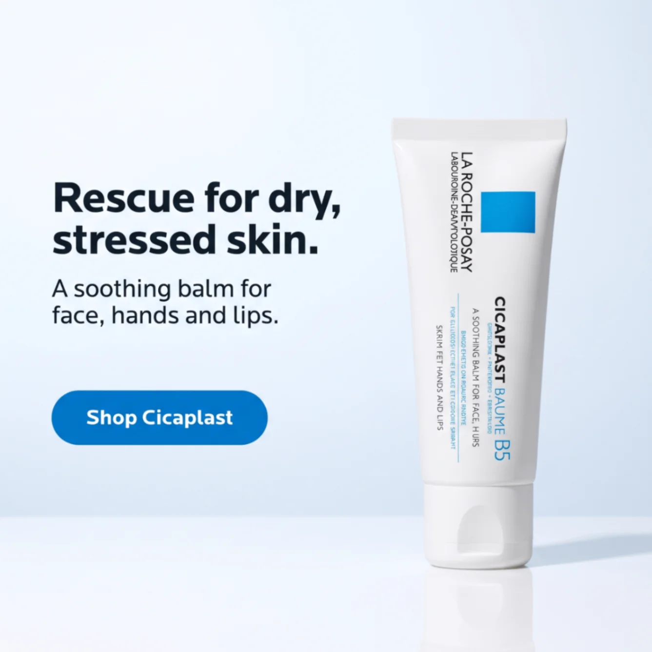 La Roche Posay Cicaplast rescue balm benefit ad