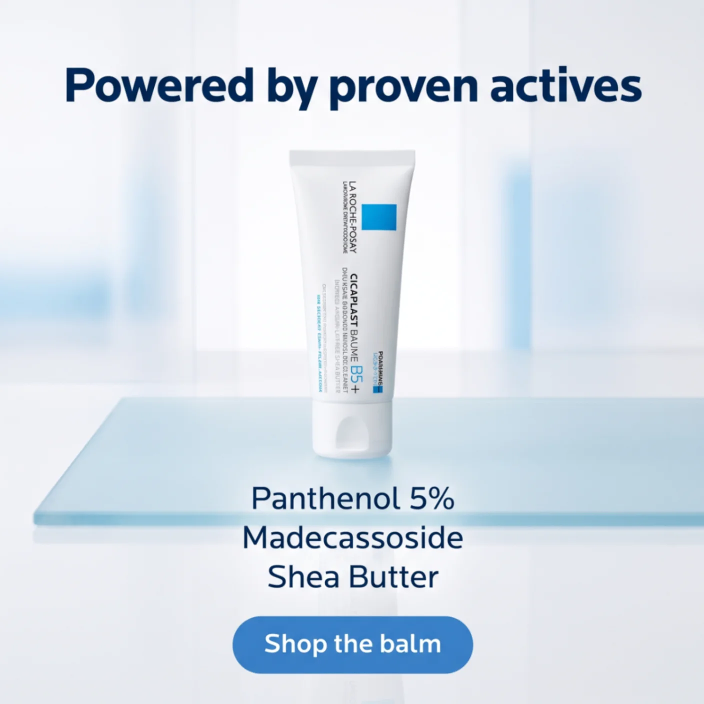 La Roche Posay Cicaplast proven actives ingredient ad
