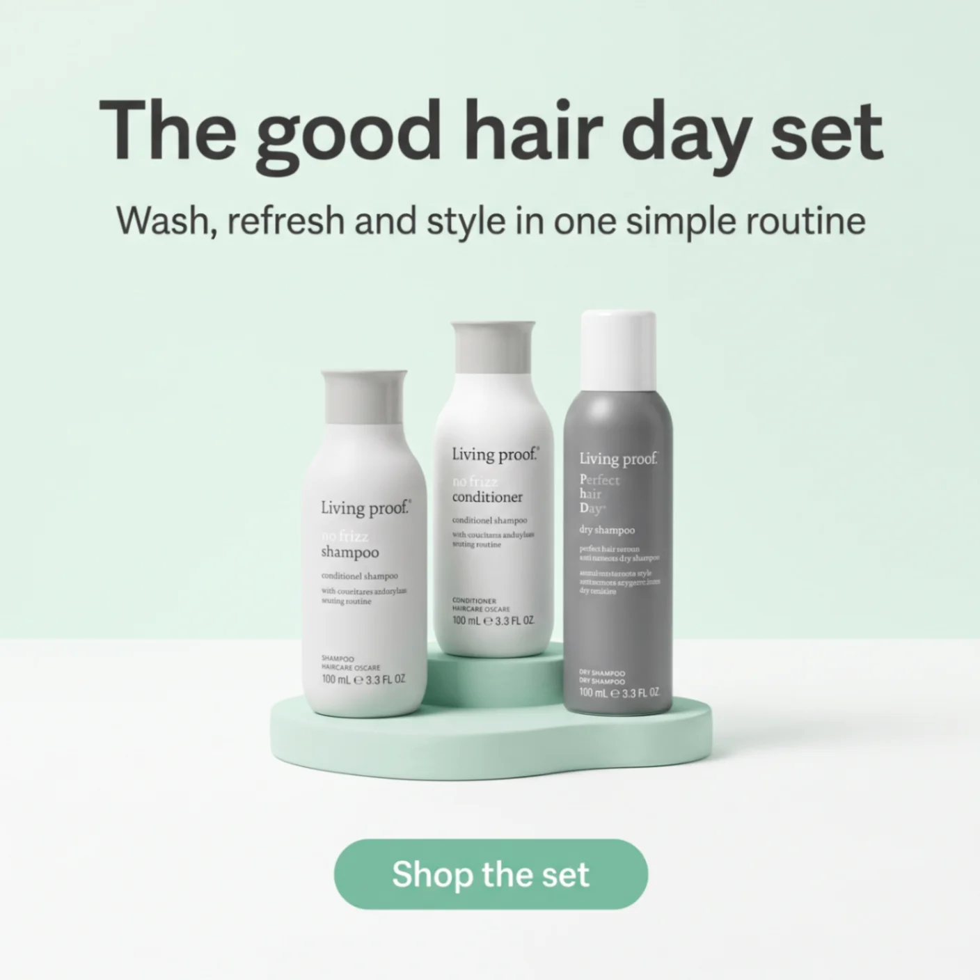 Living Proof good hair day set offer ad