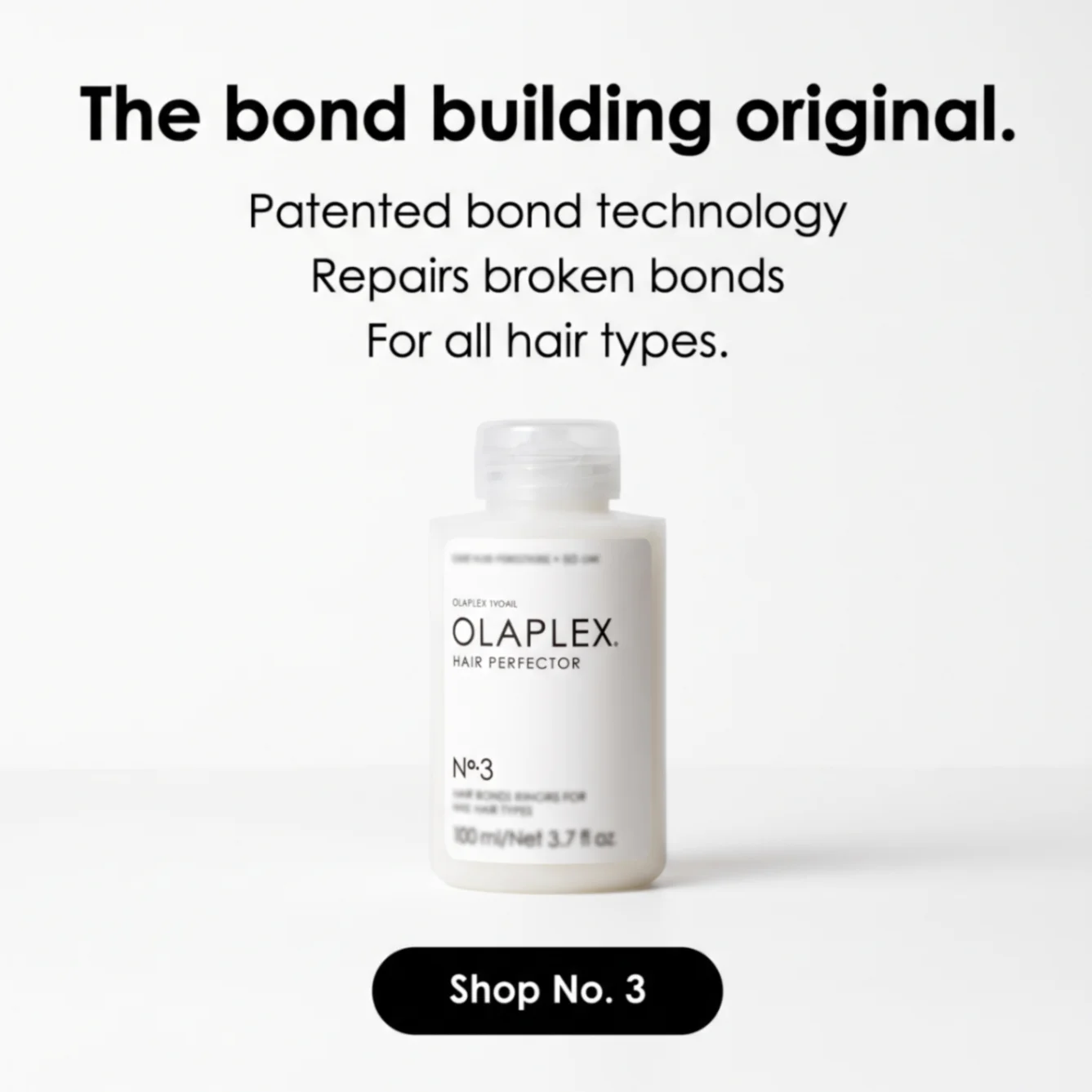 Olaplex bond building ingredient and technology ad