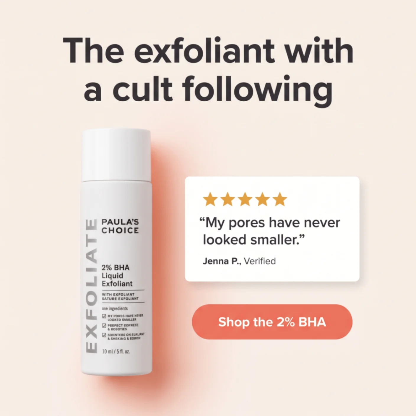Paula's Choice cult following review ad